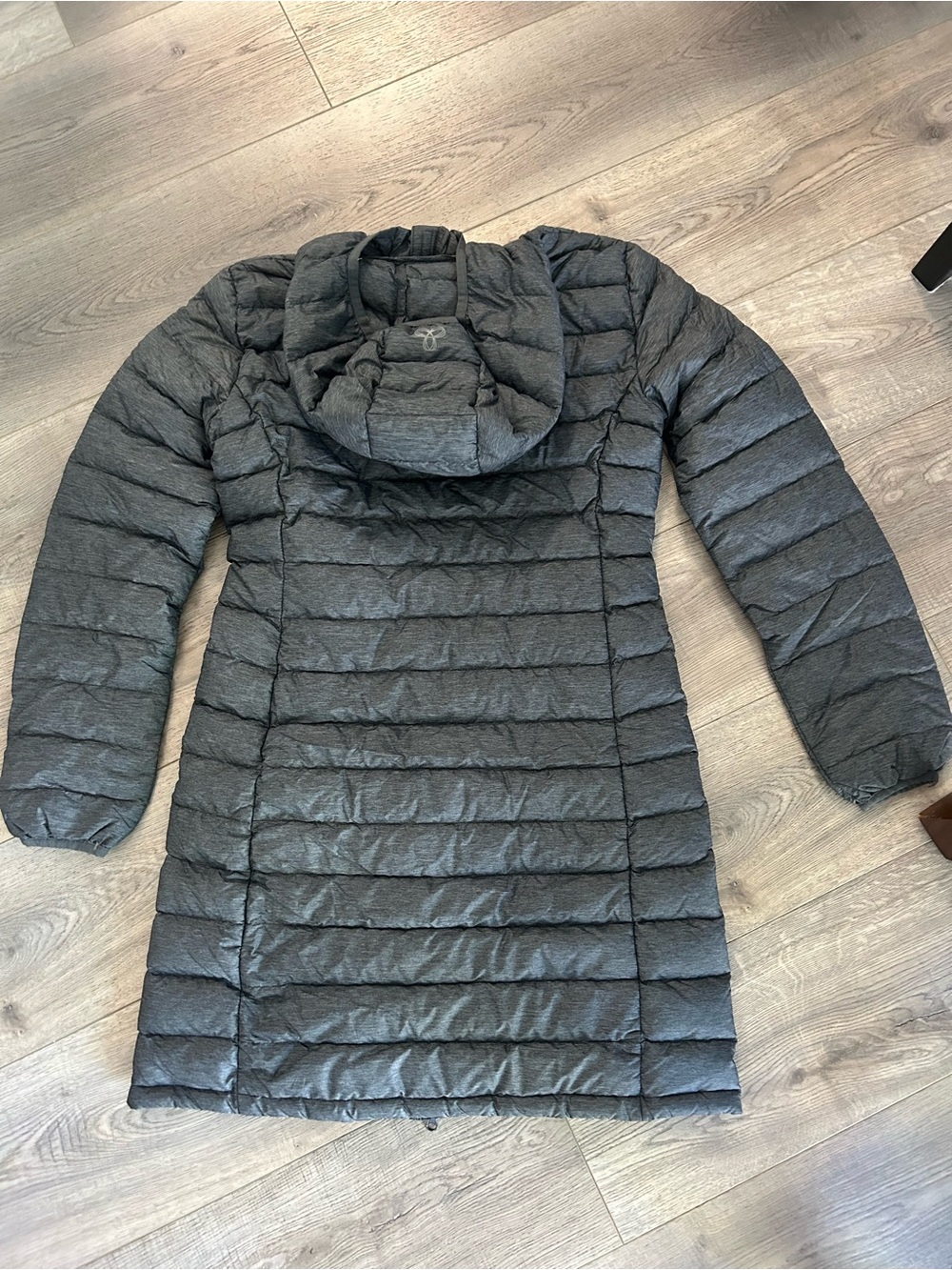 TNA Botanie Super Light Packable Women's Hooded Long Puffer Coat - Black - Picture 7 of 8